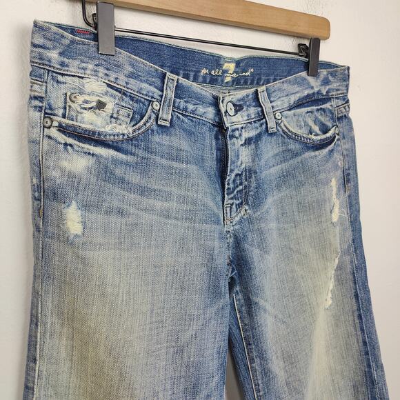Vintage‎ Y2K 7 For All Mankind Dojo Shorts Womens 29 Bermuda Mid-Thigh Preppy - Picture 5 of 8